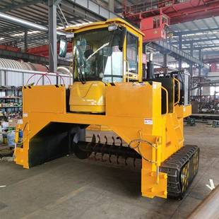 款 翻堆机有机肥发酵翻堆机翻堆轴可升降翻抛机 2400型履带式