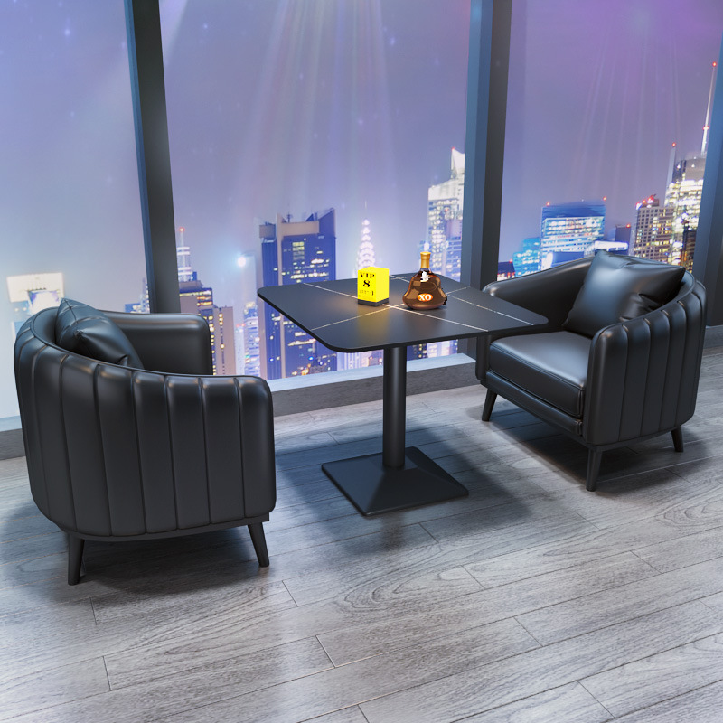 咖啡店餐厅音乐餐吧沙发卡座酒吧清吧烧烤店休闲洽谈商用桌椅组合