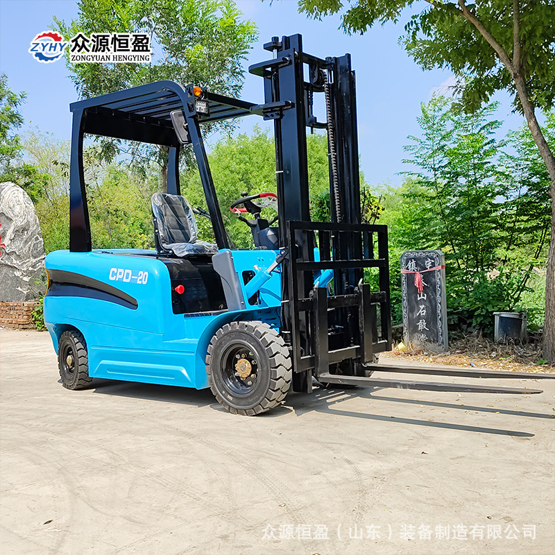 座驾式叉车电动2吨 厂家众源小型电力搬运车 新能源2吨电动叉车