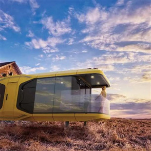 落地大窗 智能灯光 户外野游住宿便捷轻钢龙骨民宿方舱 集成厨房