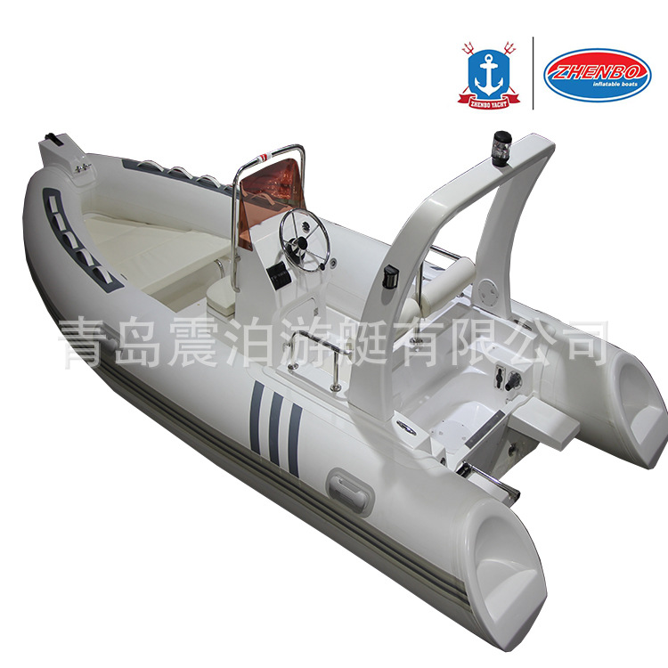 4.8米玻璃钢冲锋舟玻璃钢充气船钓鱼船橡皮艇皮划艇救援冲锋艇