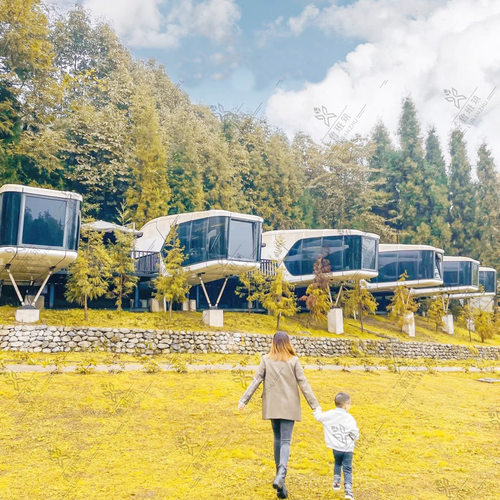 度假村旅游景点海边网红集装箱移动房苹果仓流浪仓微型宿太空舱