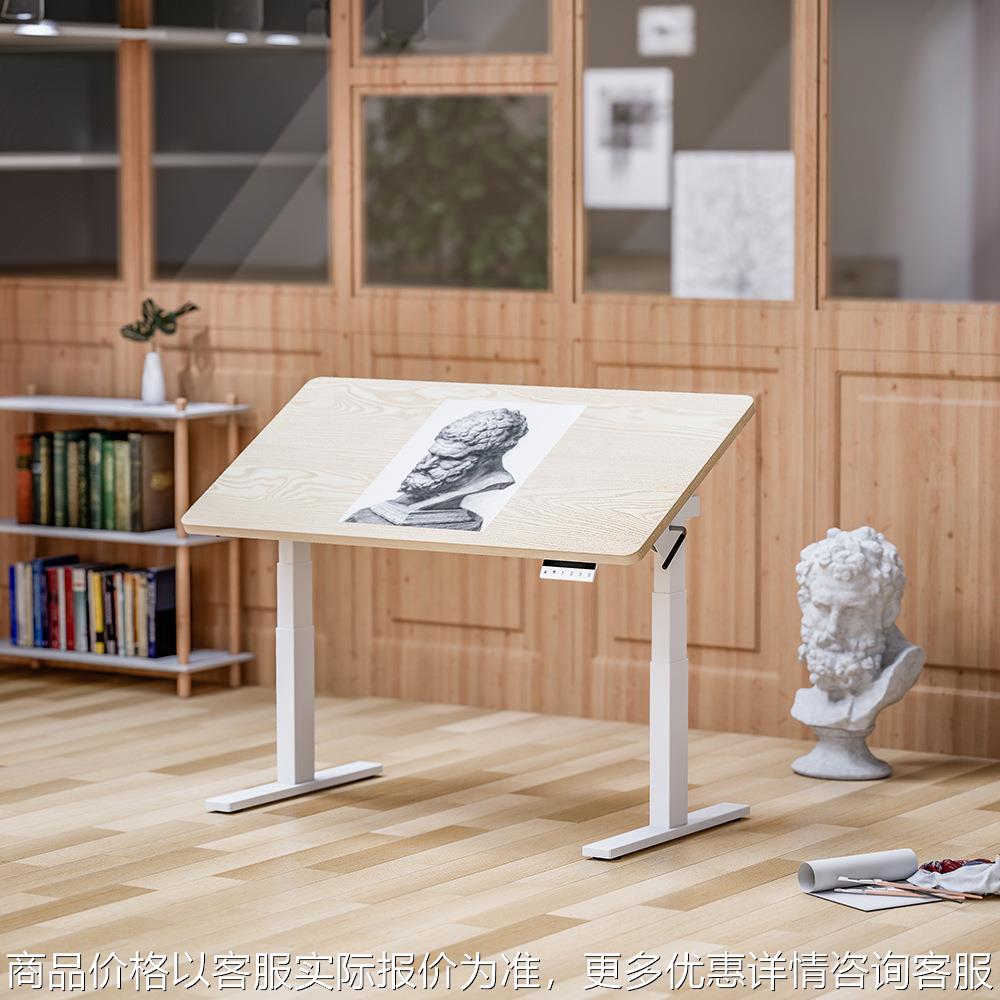 电动升降桌腿书桌电脑桌子学习工作办公可升降移动绘画桌子
