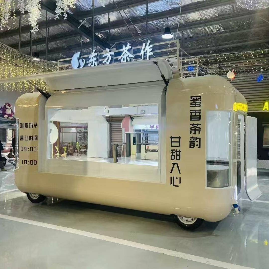 厂家直销网红款云仓贝拉电动餐车夜市摆摊车奶茶咖啡景区小吃车