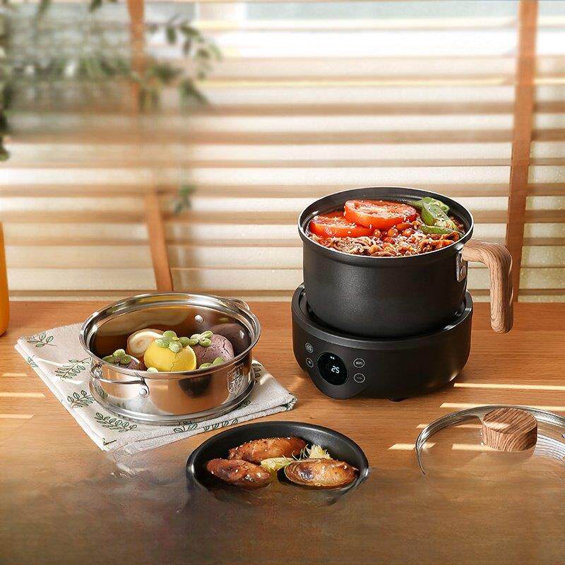 分体式电煮锅多功能分离家用小型宿舍煮面锅一人食蒸煮一体小火锅