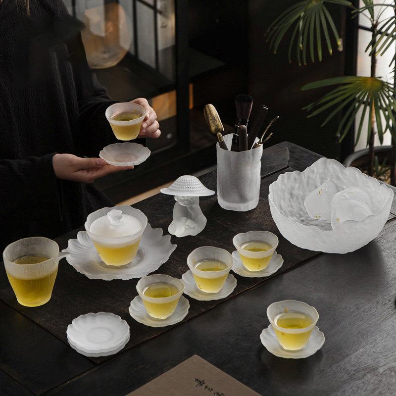 冰冻烧玻璃茶具套装2025新款家用琉璃轻奢高档功夫茶杯泡茶办公室