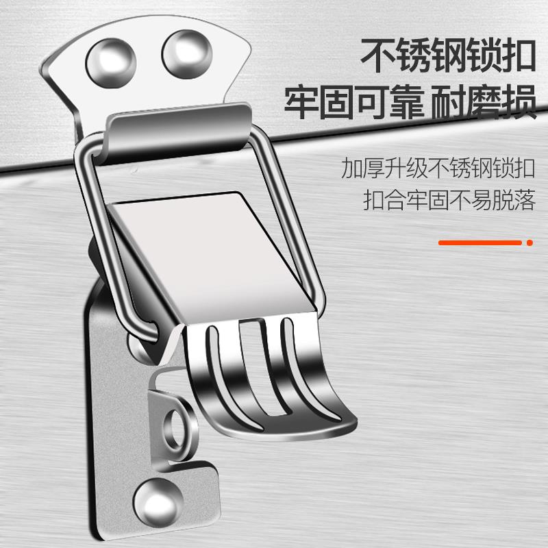 艾瑞泽不锈钢工具箱加厚手提式家用收纳箱大小多功能车载铁皮箱子