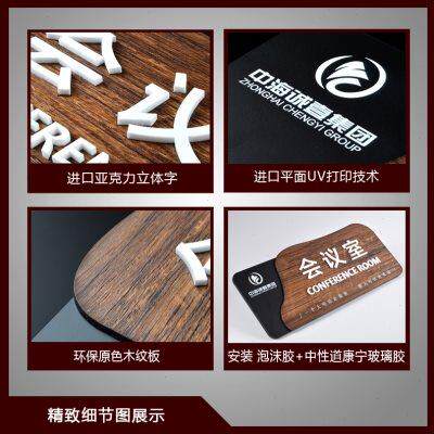 木质门牌定制办公室门牌亚克力科室牌复古创意标识牌总经理部门牌