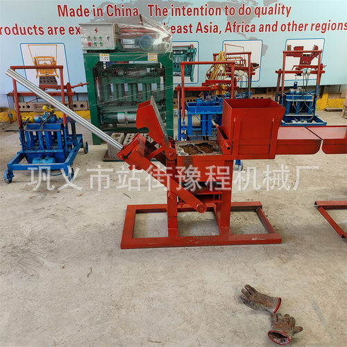 Clay brick machine 粘土手工砖机双孔连锁砖机空心砖生产机