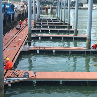 铝合金制品浮桥 引桥水上平台海上浮桥码头游艇码头厂家直供
