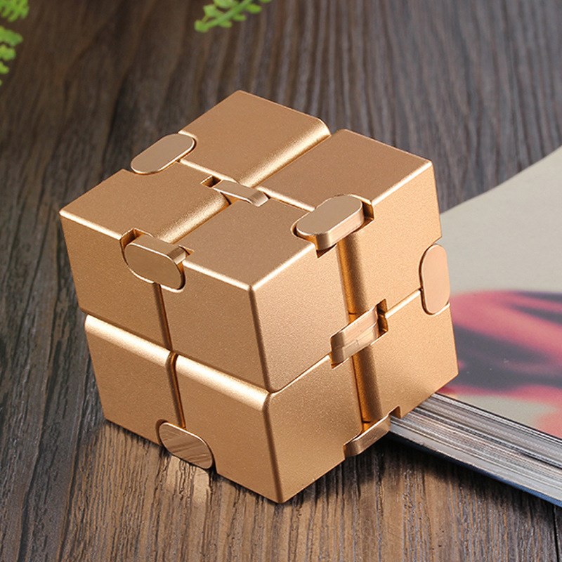 升级版铝合金无限魔方减压方块创意翻转口袋方块减压玩具可定logo