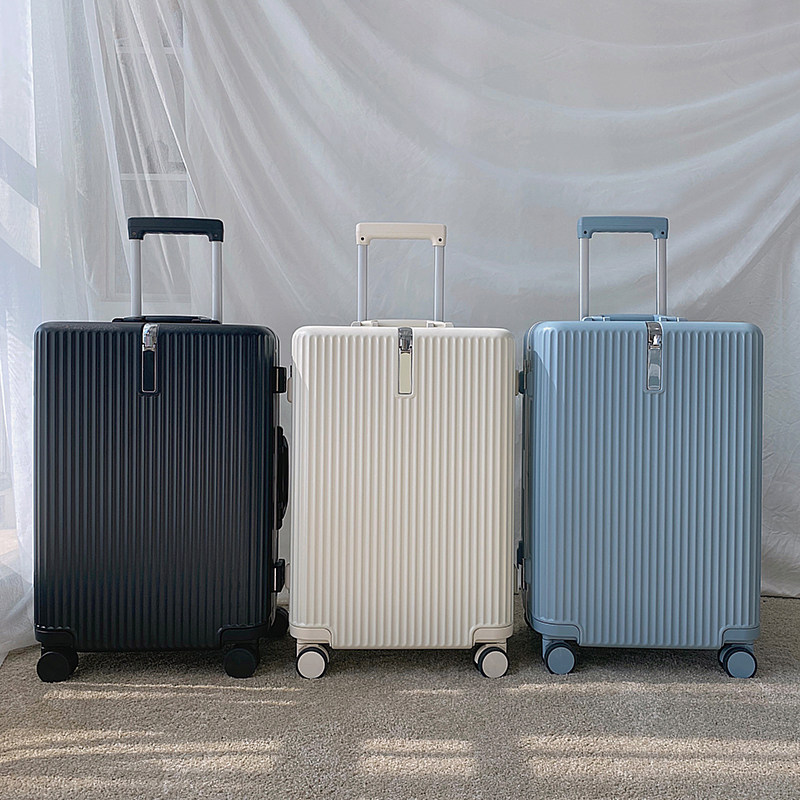 日系铝框行李箱静音万向轮登机箱22寸密码箱女学生防刮耐磨拉杆箱