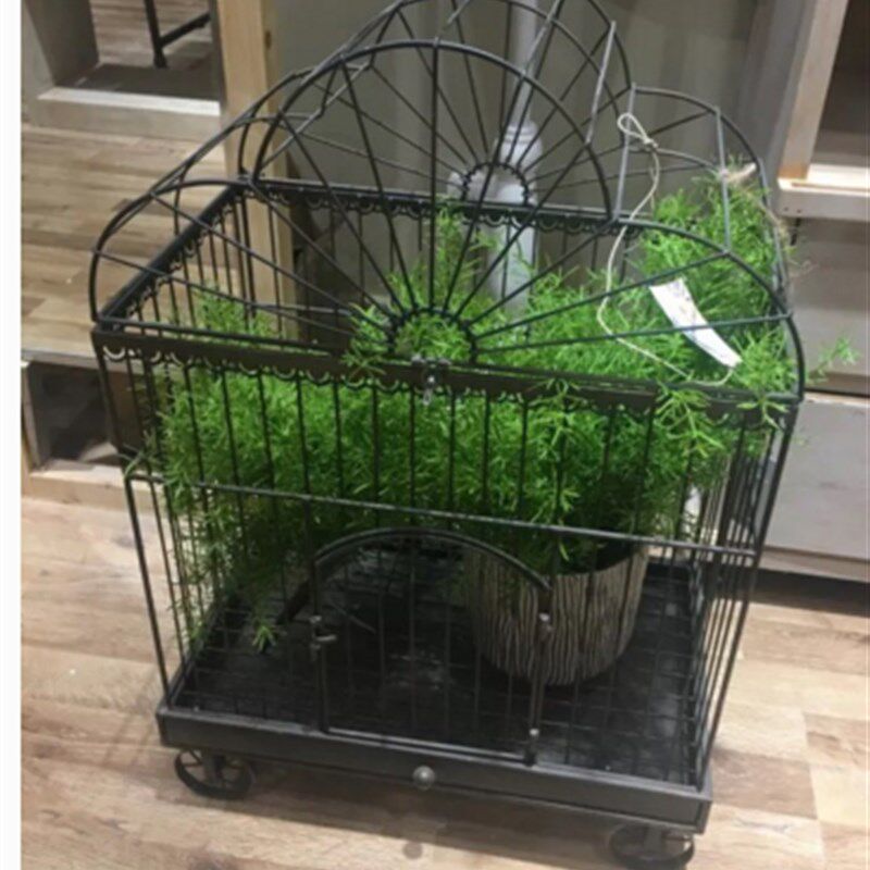 简约复古创意装饰铁艺鸟笼花艺鸟笼子大号橱窗Q摆件婚庆道具装饰
