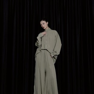 WYZ盖a盖街舞现代舞抒情舞蹈服衬衫阔腿裤表演服