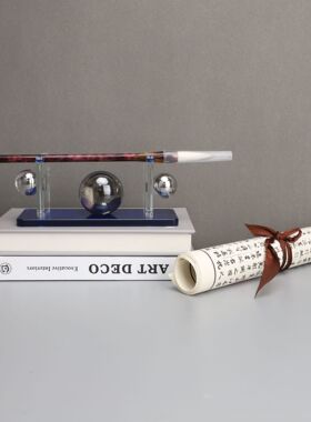 新中式水晶笔架摆件样板房售楼部卧室书房客厅餐厅X桌面玄关饰品