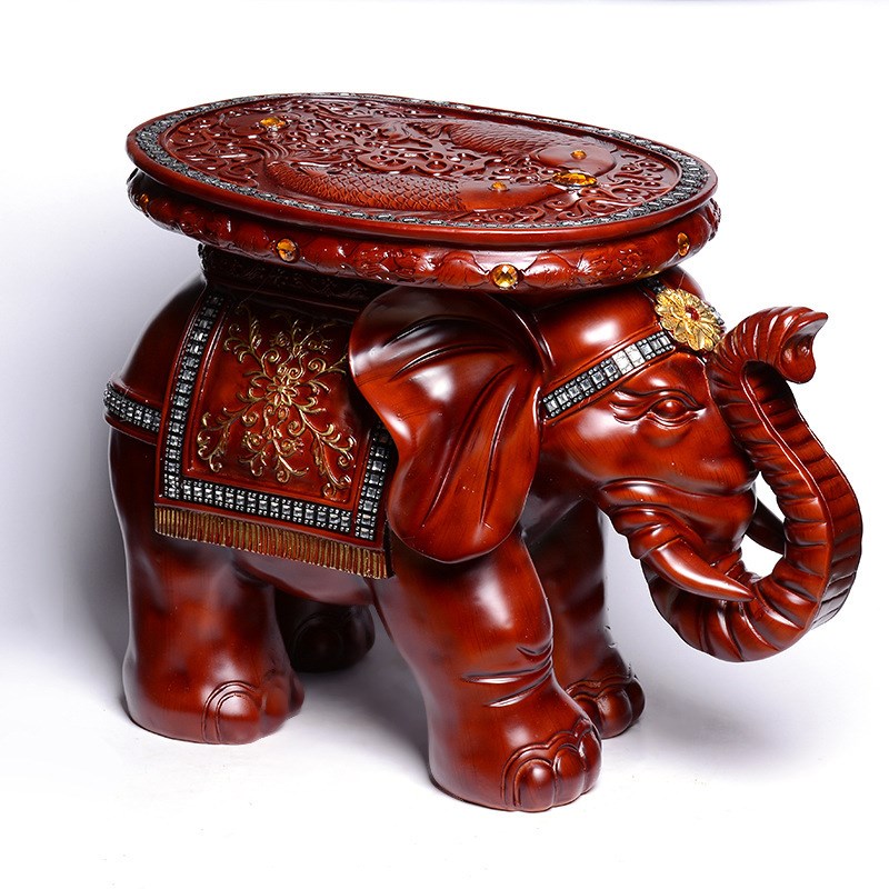 大象凳子实木红木换鞋凳欧式客厅摆设家居装饰品大象摆件厂家