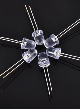 f8mm圆头红黄蓝l绿暖白光粉红色uv紫灯七彩超高亮 led灯珠白色透