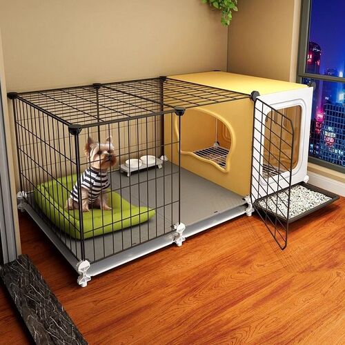 狗笼子小型犬带厕所分离一室一厅一E卫狗窝厕所一体狗别墅家用室