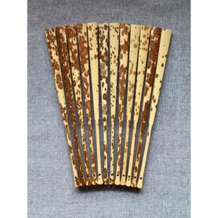 威霞7寸8寸9.5寸美菲竹斑竹扇骨香飞苏宫折扇空白宣纸彩洒金面