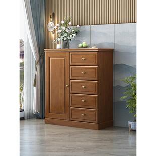 实木抽屉斗柜客厅靠墙轻奢高级感储物柜卧室五斗柜置物多层收纳柜