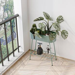 北欧阳台铁艺花架子网红客厅花架置物架落地盆栽架子落地式植物架