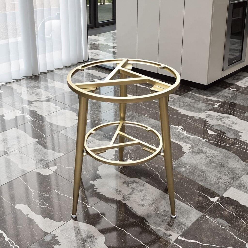 桌腿圆桌脚金属大理石支架阳台岩板桌腿底座茶几圆形桌脚餐桌桌架