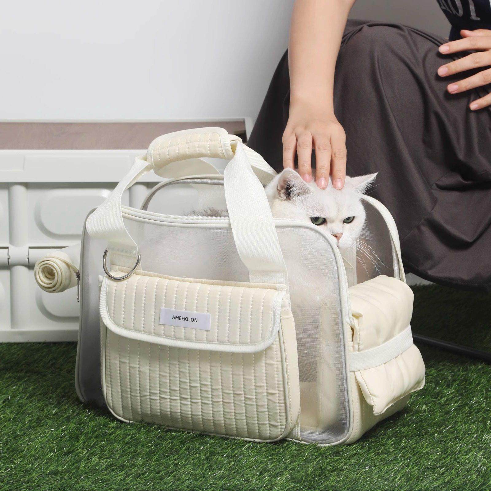 夏季猫包可携式外出轻便透气单肩包狗包手提斜挎包宠物包小型犬猫