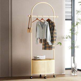 衣服堆放架新款衣架落地衣帽架可移动带轮挂衣架卧室家用衣服架