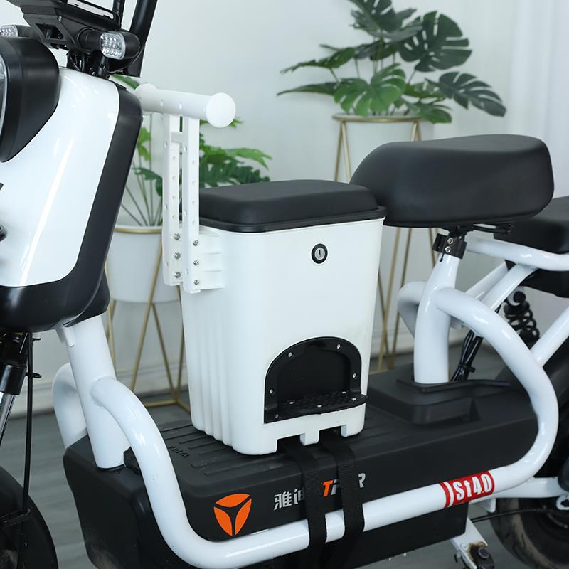 电动车前置儿童加厚加高座椅电动摩托车宝宝储物通用凳4岁8岁10岁