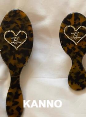 Kanno 2025新款气囊梳玳瑁色欧美椭圆按摩梳醋酸气垫梳女造型梳