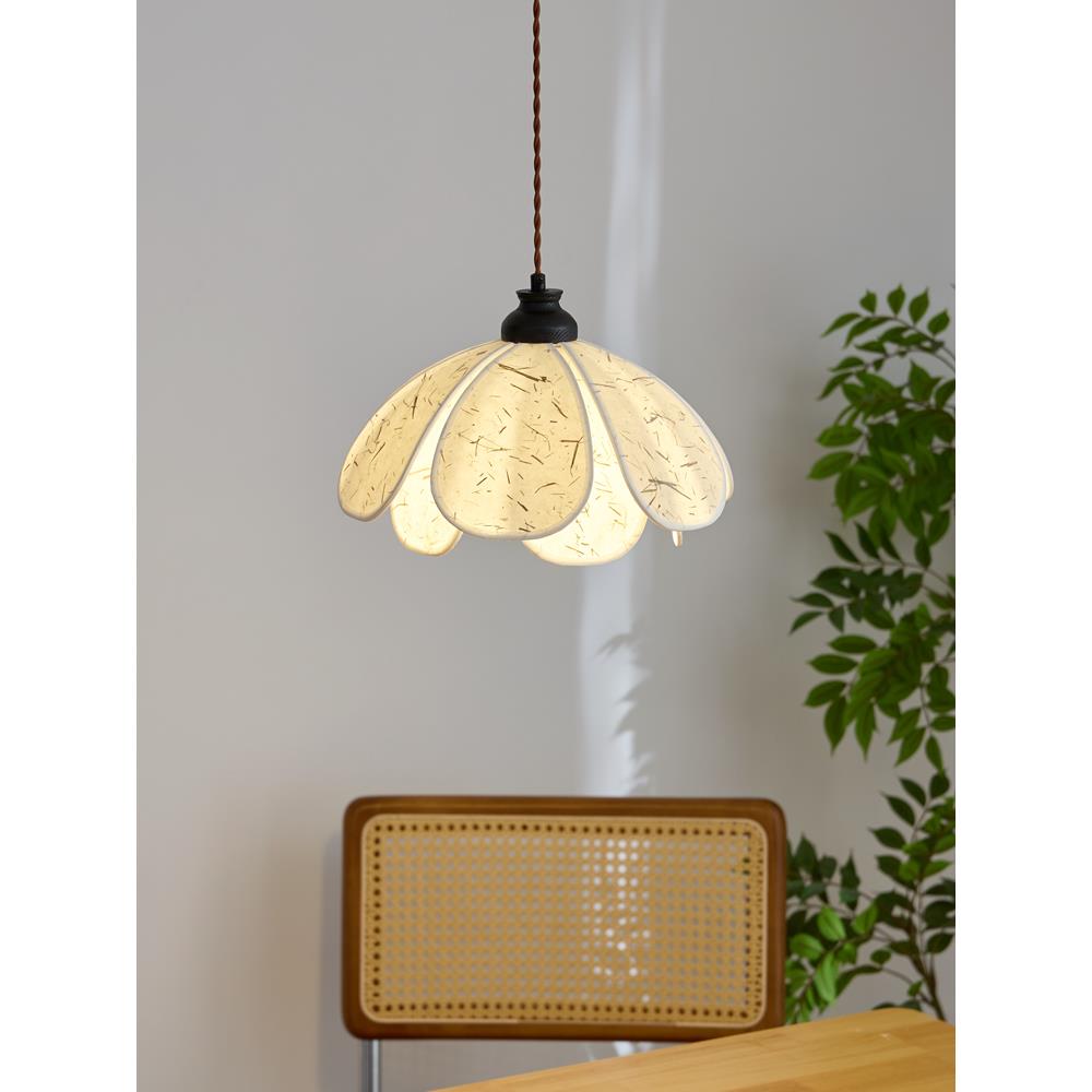 宋代美学餐厅覆古小吊灯中国日本宣纸Wabi-Sabi风格床边组合餐桌