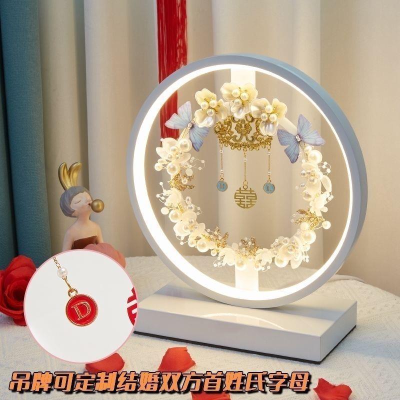 陪嫁结婚喜灯台灯结婚礼物送新娘实用新婚卧室婚房一对床头长明灯