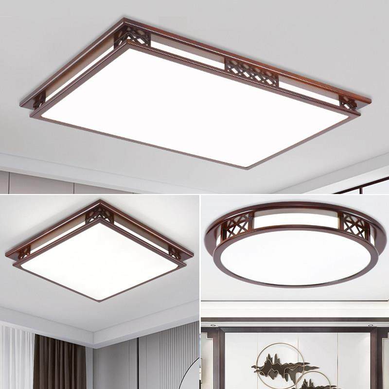 新中式吸顶灯客厅灯实木胡桃木色中式灯具套餐中国风卧室灯具led,家装灯饰光源,客厅吸顶灯,淘宝优惠券,粉丝福利购,淘宝优惠卷