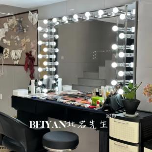 超白不锈钢婚纱影楼专业带灯化妆台美容院工作室化妆师专用梳妆台
