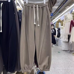 子男女秋冬港风潮流宽松显瘦束脚灯笼运动长裤 特大码 300斤休闲裤