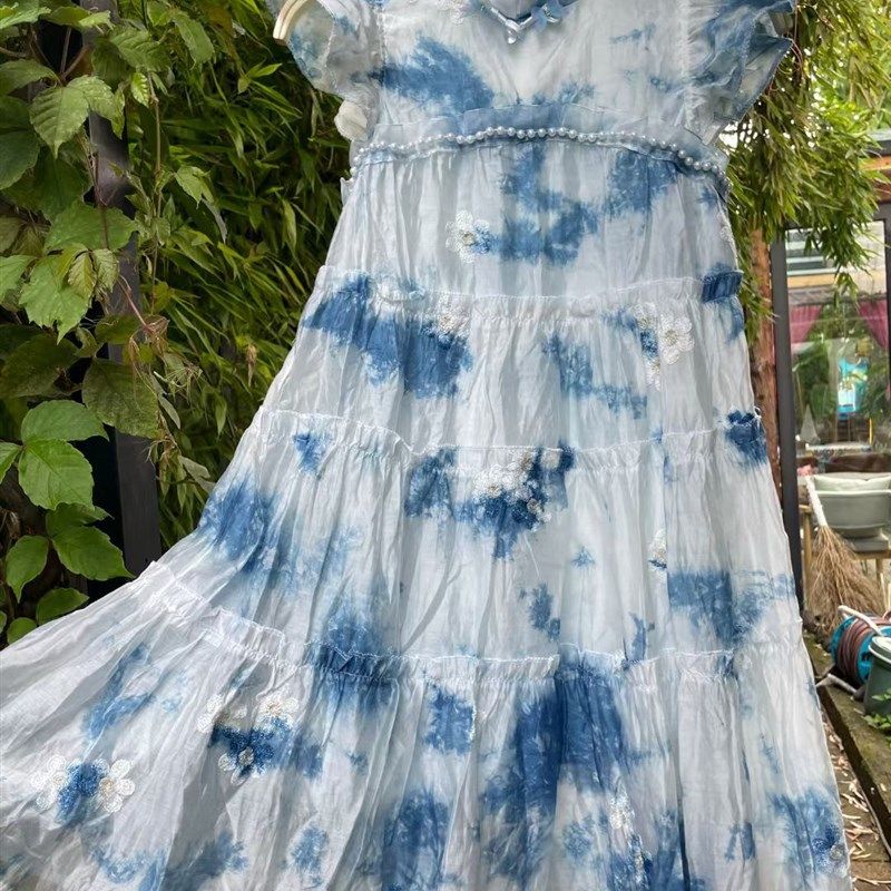 民族风手工扎染棉麻无袖吊带裙扎染夏宽松轻薄休闲亚麻连衣裙童装,童装/婴儿装/亲子装,连衣裙,淘宝优惠券,粉丝福利购,淘宝优惠卷