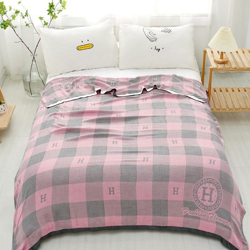 毛巾被 竹纤维双层冷感毯水洗夏凉毯毛巾毯双人春夏午休毯