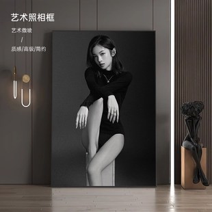 婚纱艺术照个人写真挂墙肖像儿童高级油画布照片打印影楼相框定制