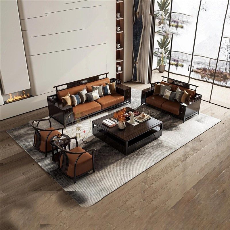 新中式实木沙发客厅家具大小户型白蜡木沙发组合中式禅意沙发定制,住宅家具,实木沙发,淘宝优惠券,粉丝福利购,淘宝优惠卷