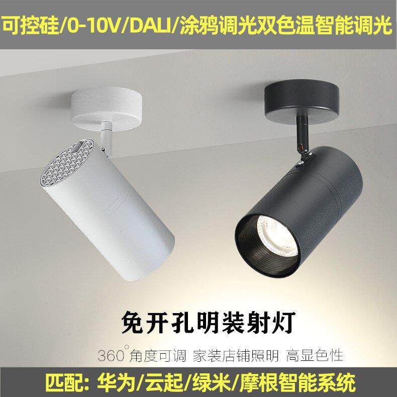 智能调光0-10V明装轨道灯服装店商用半导体控制整流器DALII射灯调
