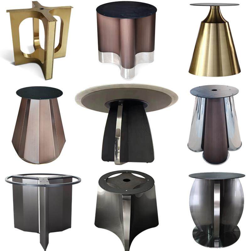 家用餐厅大理石桌脚轻奢岩板餐桌腿底座不锈钢碳钢圆形餐桌支架,商业/办公家具,台脚台架/家具支架,淘宝优惠券,粉丝福利购,淘宝优惠卷