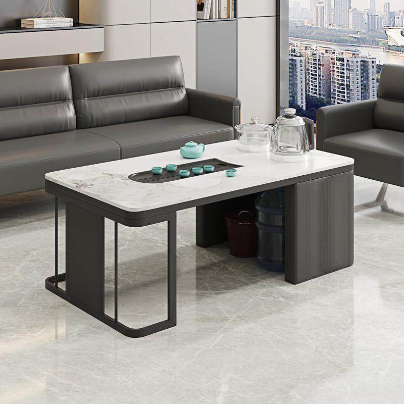 现代简约岩板功夫茶几带烧水壶新款全自动茶台简易泡茶套装一体