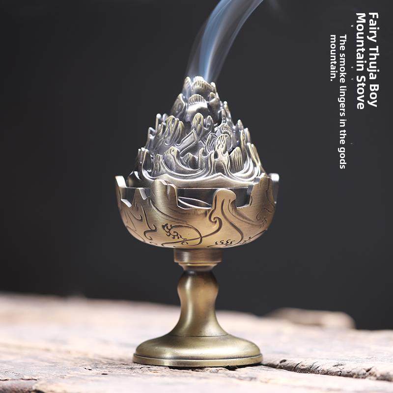 彷古汉代金铜博山炉纯铜青铜香炉家用室内香炉沉香檀香香炉,家居饰品,香薰炉,淘宝优惠券,粉丝福利购,淘宝优惠卷