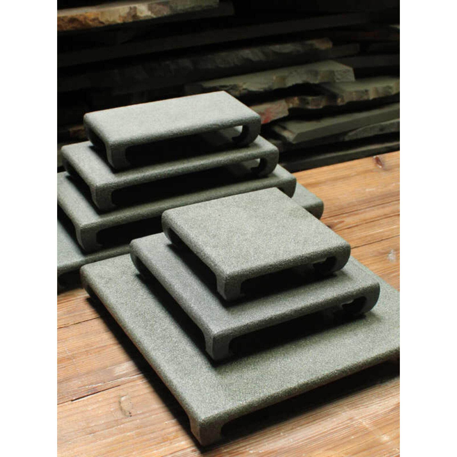 青石底座天然石头案台桌面摆件花盆底托石材盆景花架简约石头花几