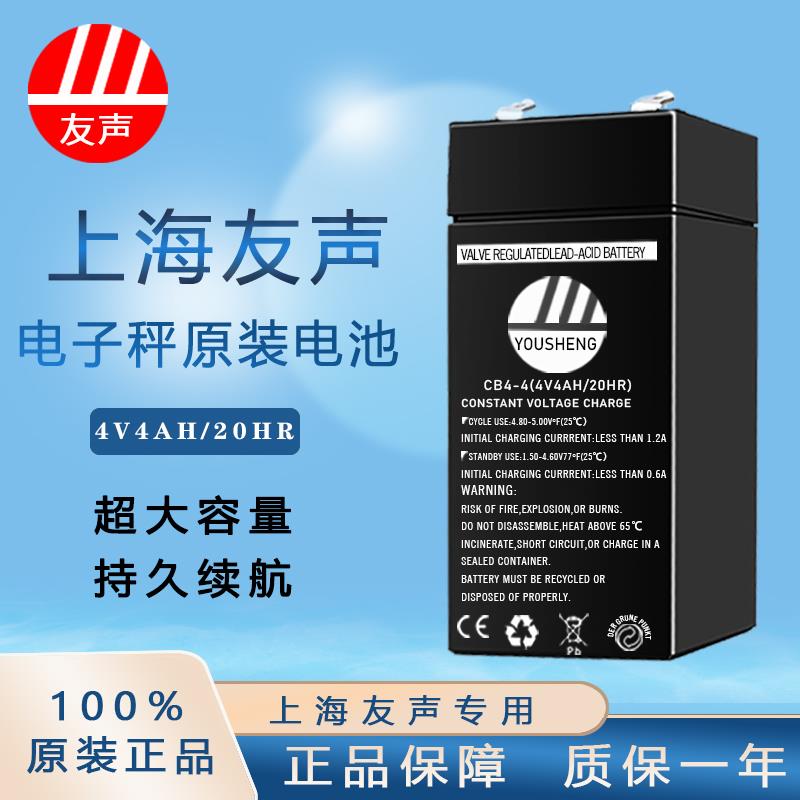上海友声电子秤电池4v4ah/20HR电瓶友声电子称原装蓄电池吊秤电池