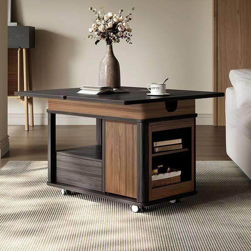 胡桃木可升降茶几小户型家用简约沙发边几折叠角几实木移动边柜,住宅家具,升降茶几,淘宝优惠券,粉丝福利购,淘宝优惠卷
