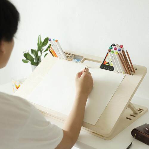 小木良品画板学生台式素描写生绘画板儿童画画支架桌面倾斜画架