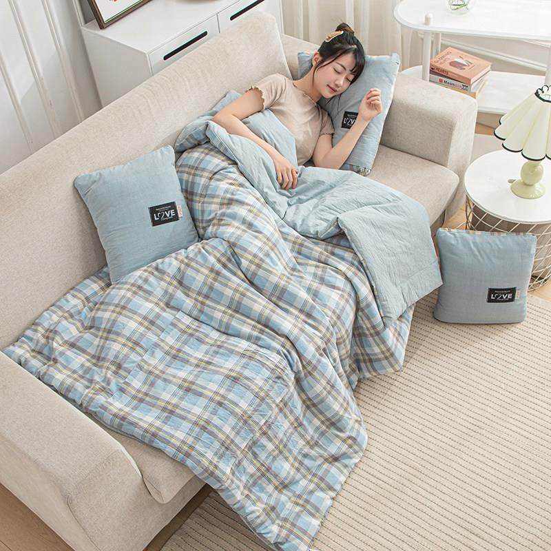 全棉抱枕被子两用纯棉汽车可折叠口袋式午睡靠枕毯子靠垫可拆洗,居家布艺,抱枕被,淘宝优惠券,粉丝福利购,淘宝优惠卷