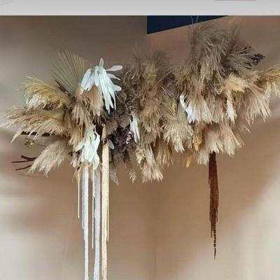 大蒲苇芦苇干花套装情人草混搭装饰服装店橱窗婚礼布置彷真花客厅