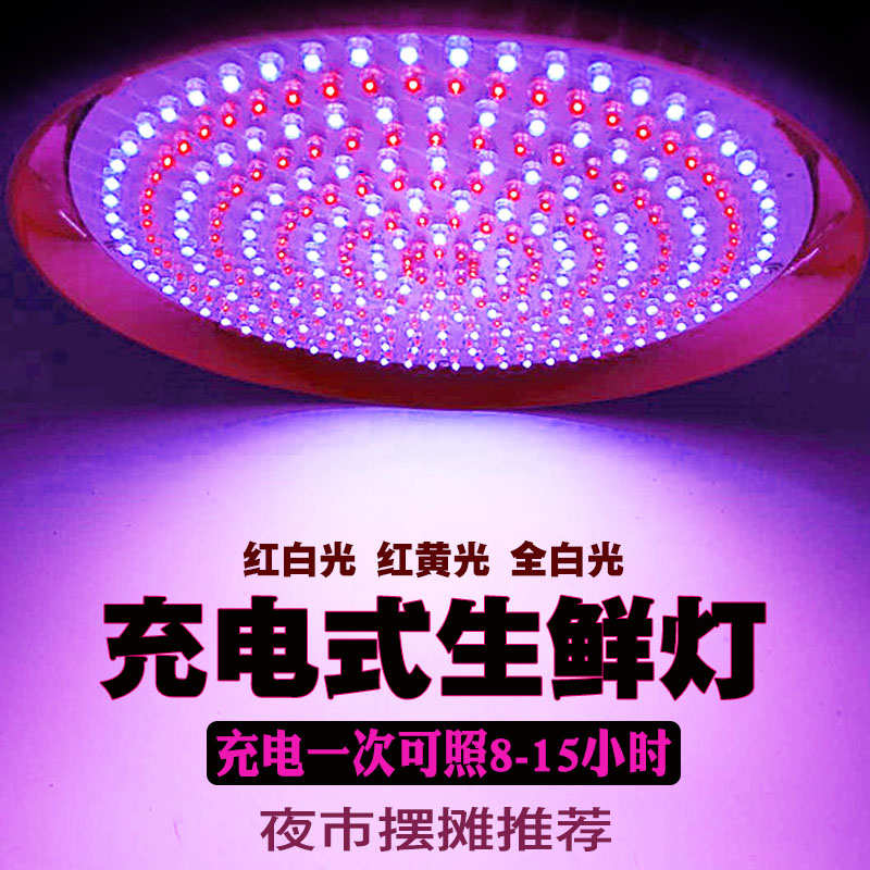 超亮地摊灯led充电灯泡低w压灯应急灯 生鲜猪肉灯水果夜市红白光